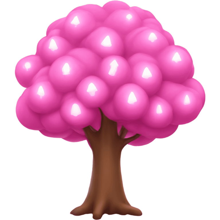 Large pink tree with lights  emoji