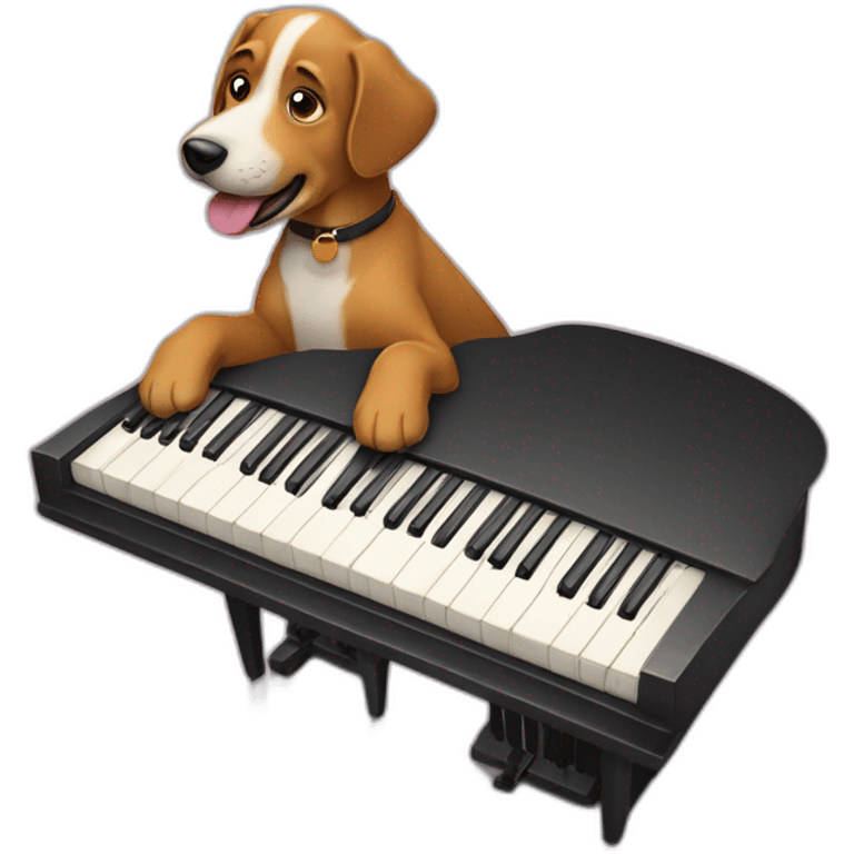 perro con un piano emoji