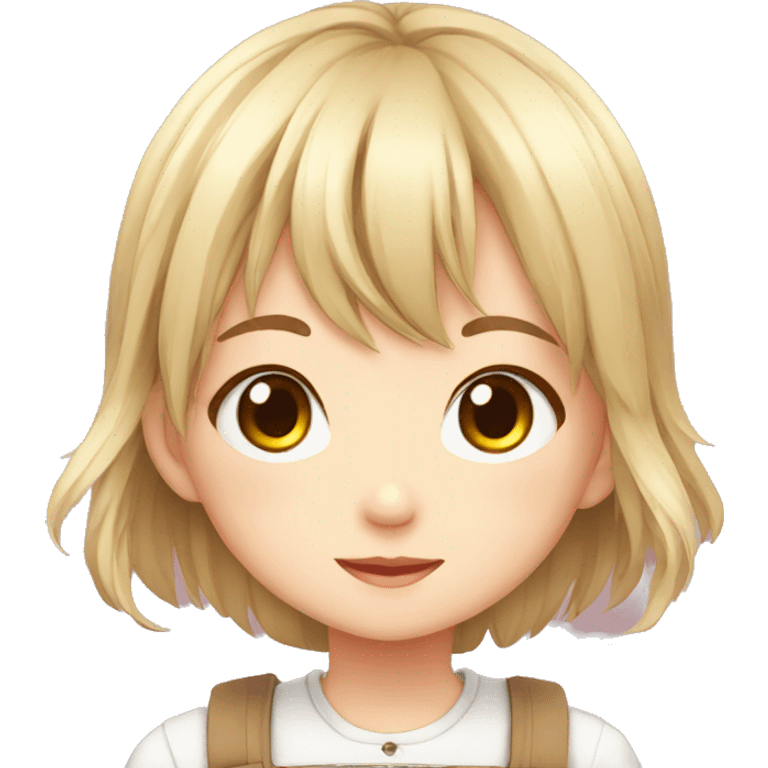 Little cute girl anime emoji