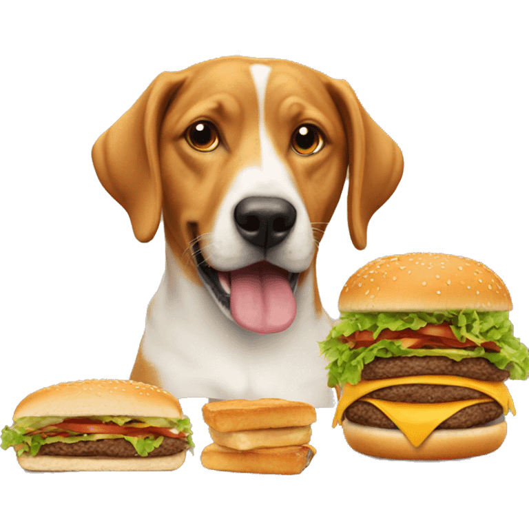 dog eating burguer  emoji