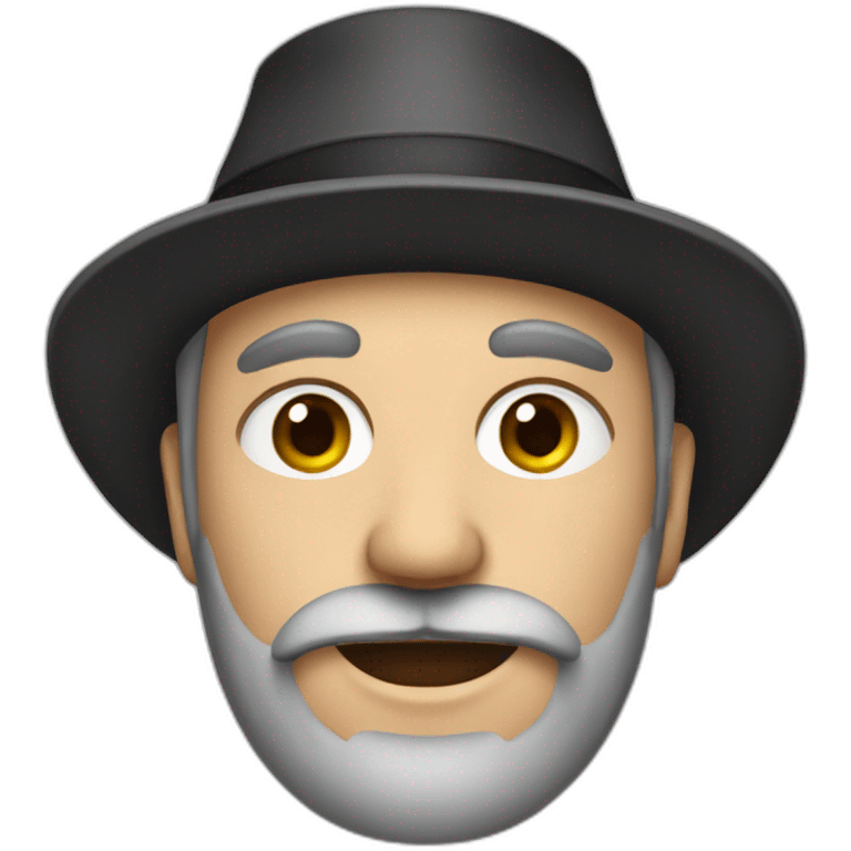 a Jew in a hat with a beard and sideburns emoji