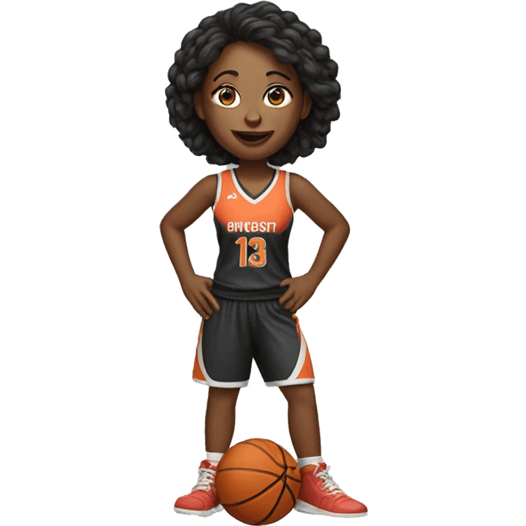 A 30-year-old woman playing basketball emoji