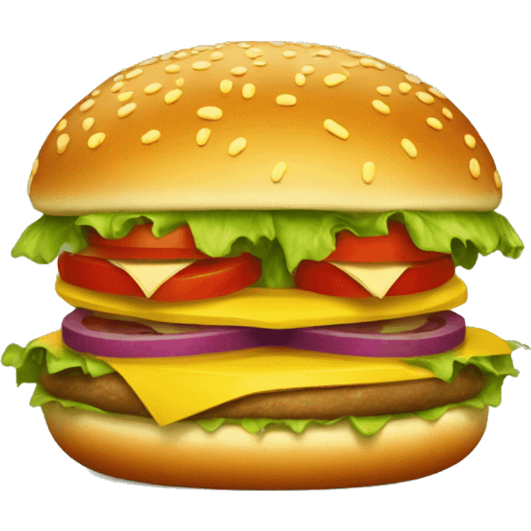 Un hamburger dans un style vintage des années 50 emoji