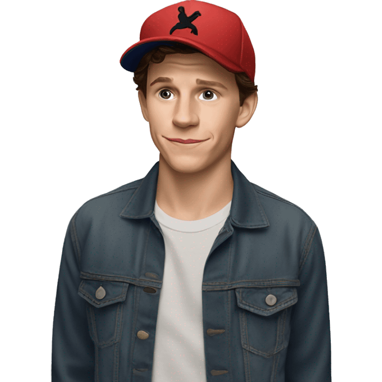 tom holland with snata hat emoji