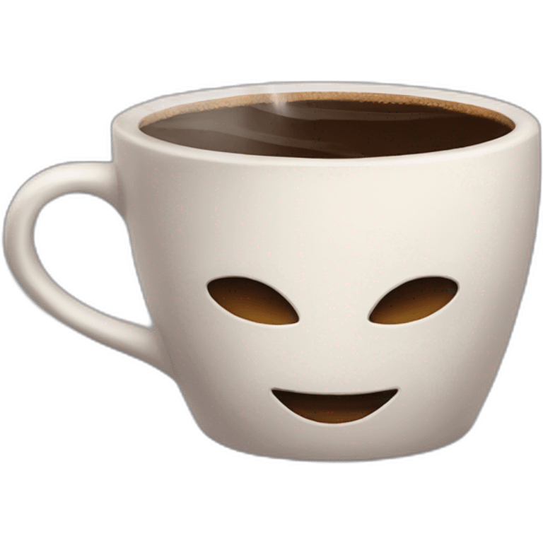 A malefic cup of coffee emoji