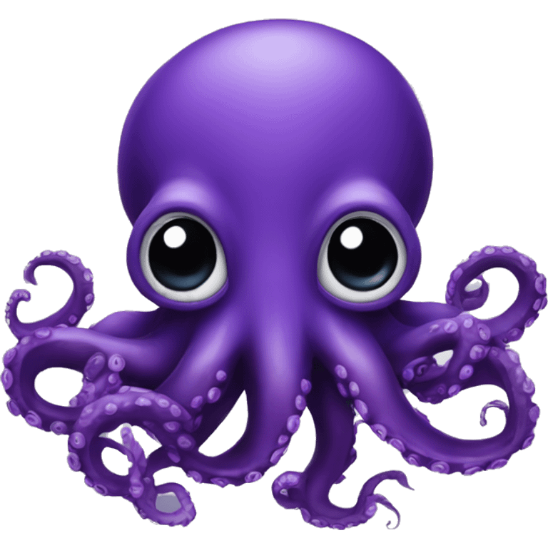 black - purple octopus emoji