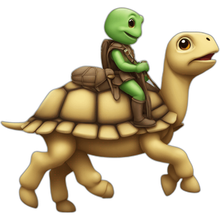 tortue sur cheval emoji