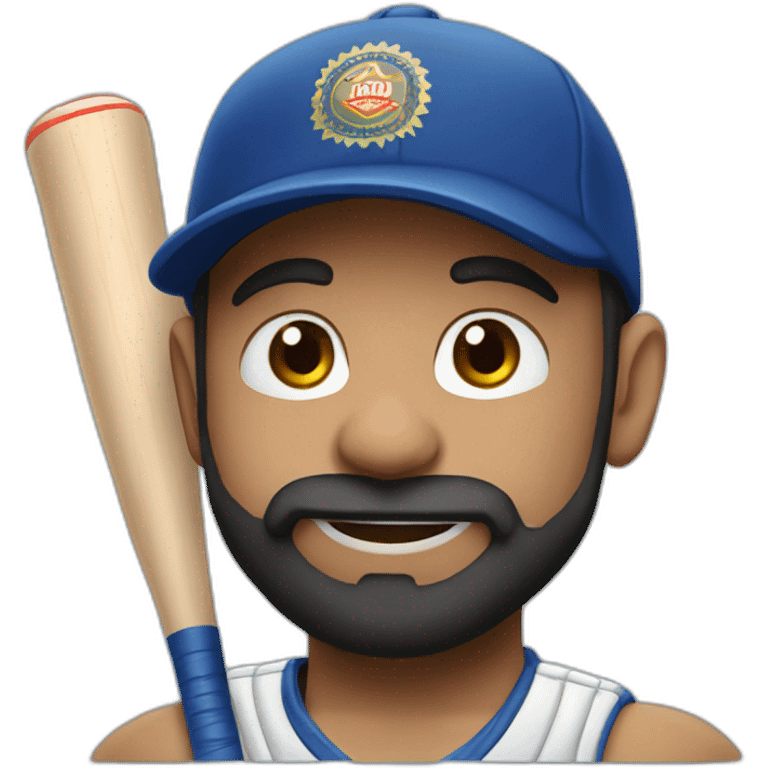 Virat with bat emoji