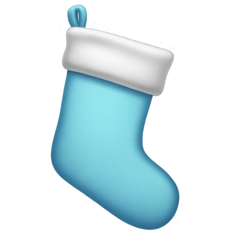 light blue christmas stocking emoji