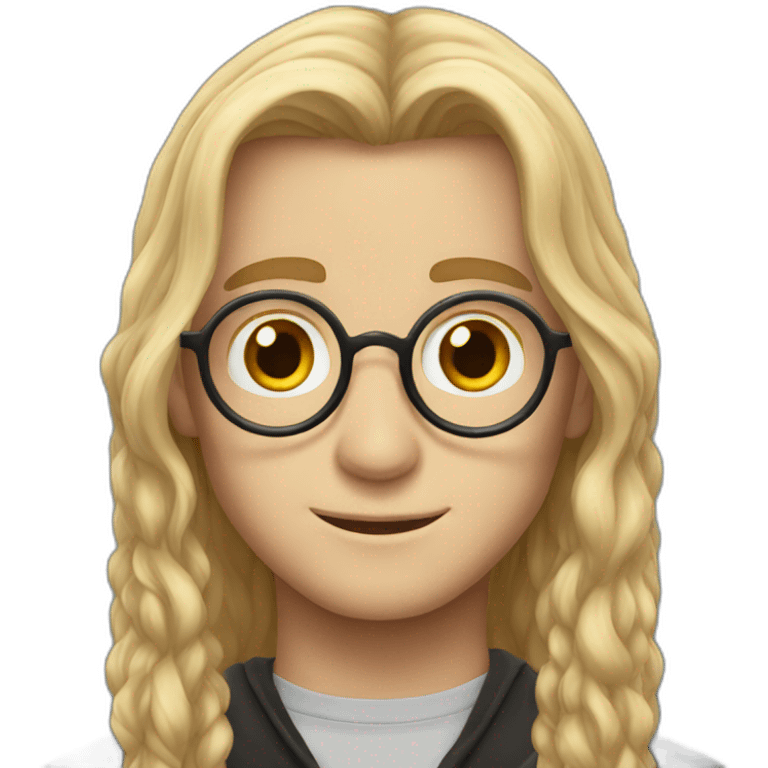 Harry Potter with long blond hair emoji