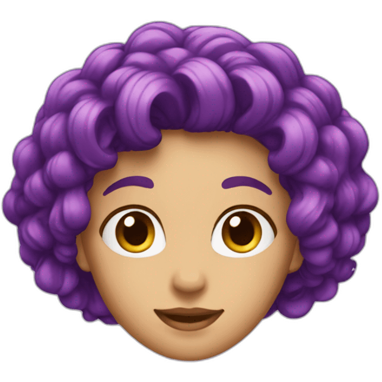 Cheveux violet emoji