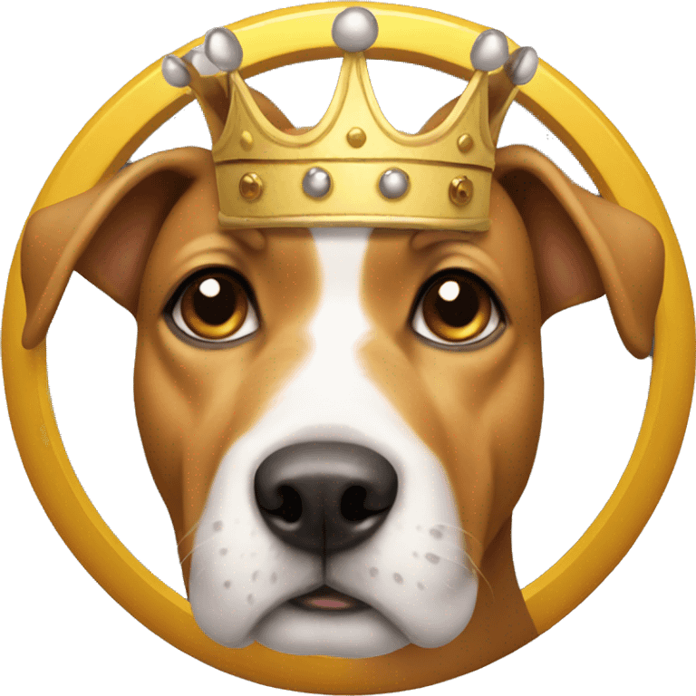 a dog with a crown on the head emoji