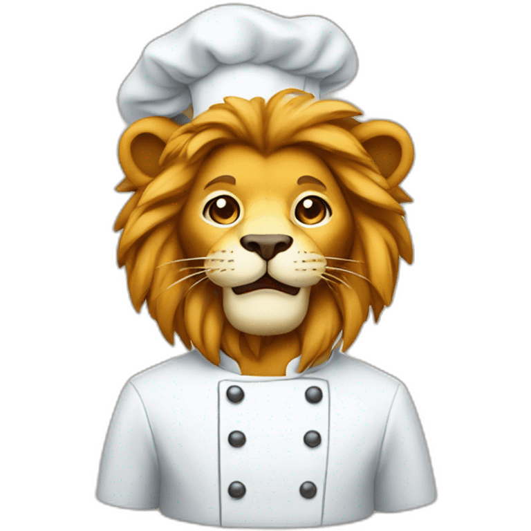 lion in a chef's hat emoji