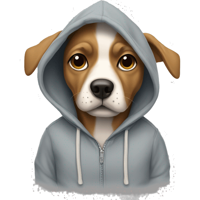 Dog in a hoodie emoji