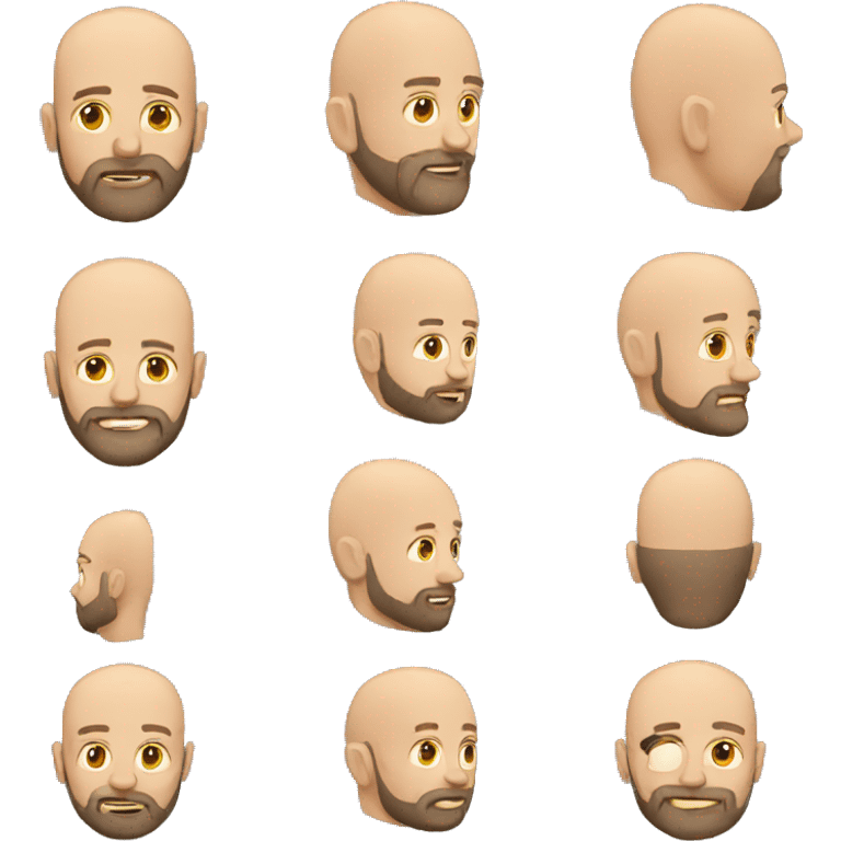 bald man with beard emoji