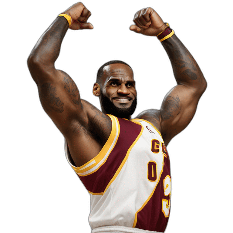 lebron james flexing emoji