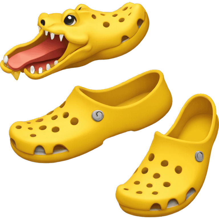 Yellow crocs emoji