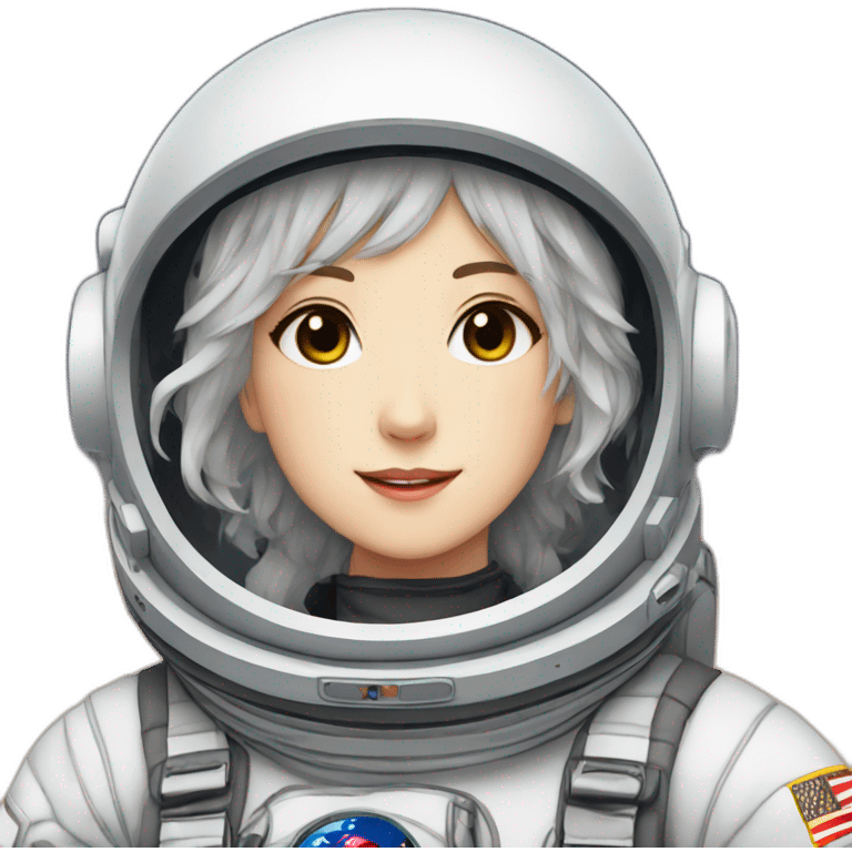 astronaut anime girl emoji