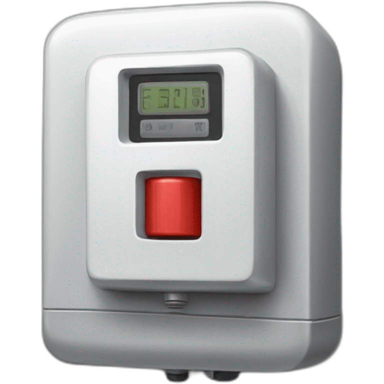 An electrical meter with a red switch emoji