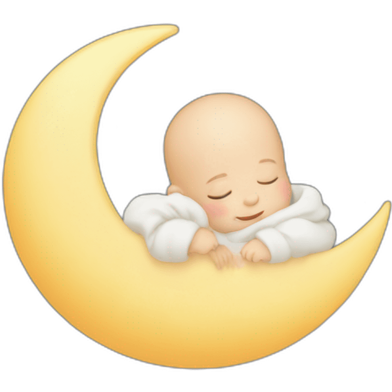 baby nap on moon emoji