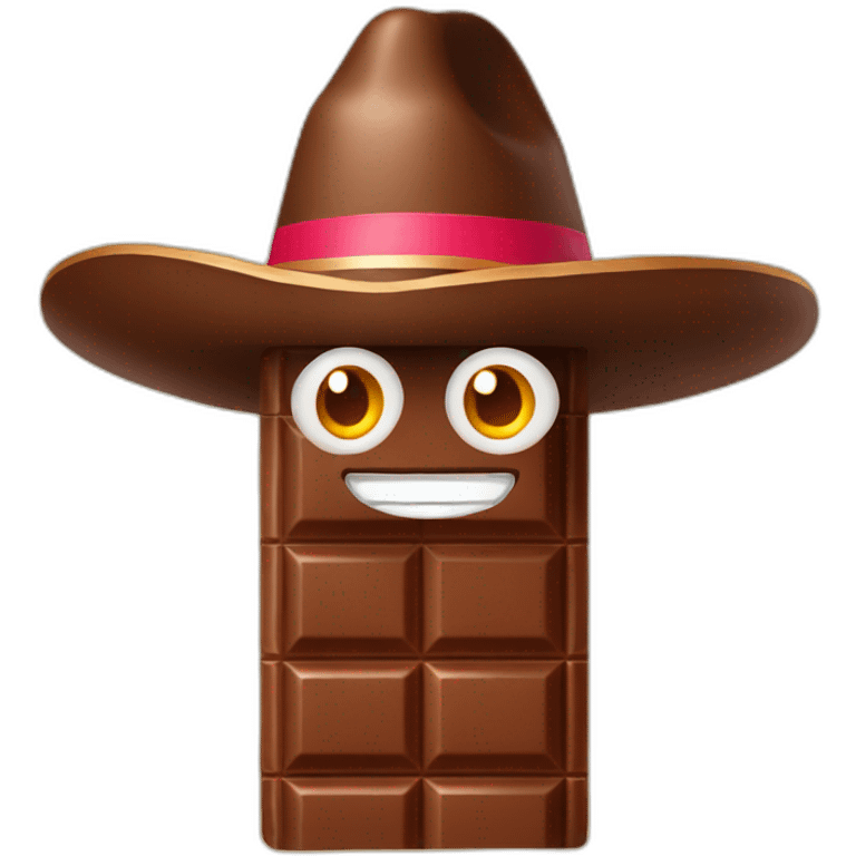 chocolate bar with sombrero emoji