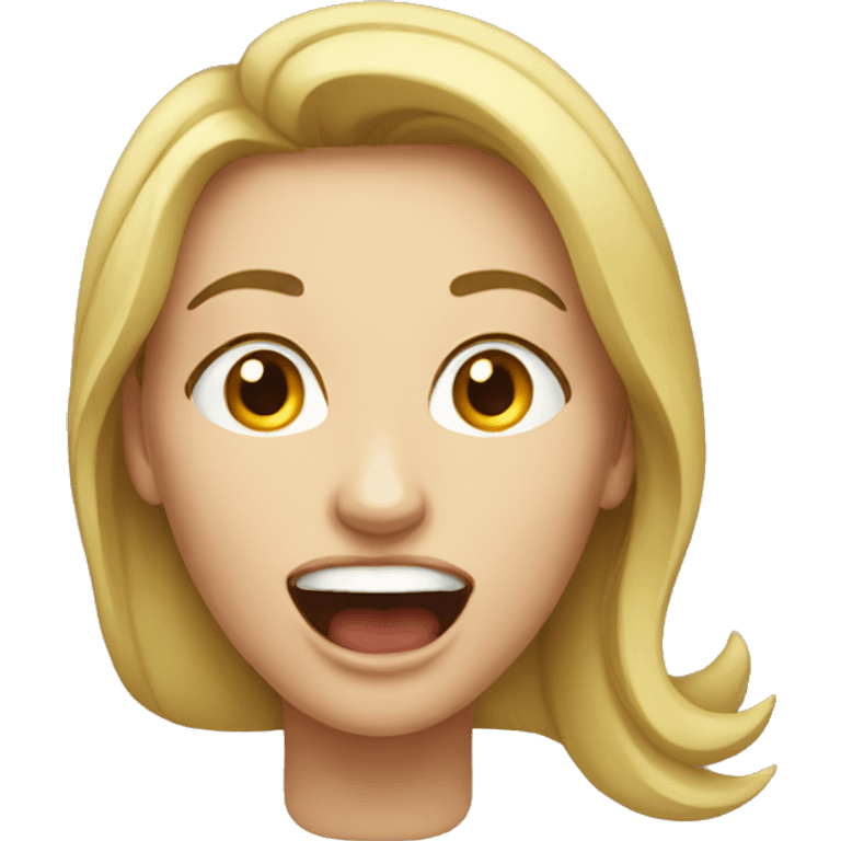 Caucasian Woman with mouth open  emoji