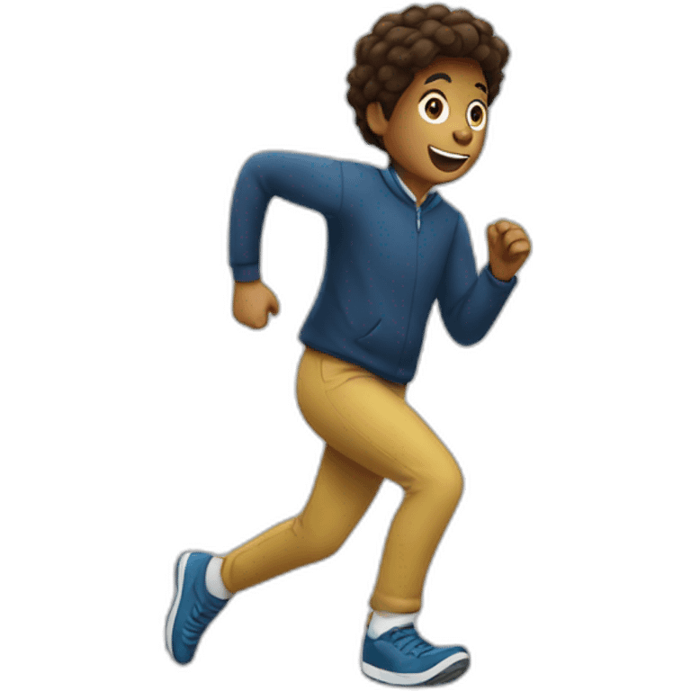 Person running to the school emoji