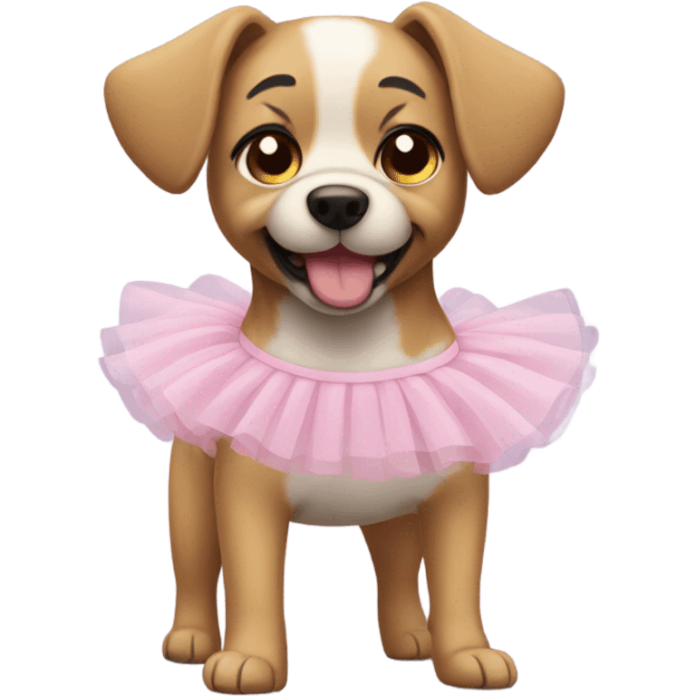 Dog wearing a tutu emoji