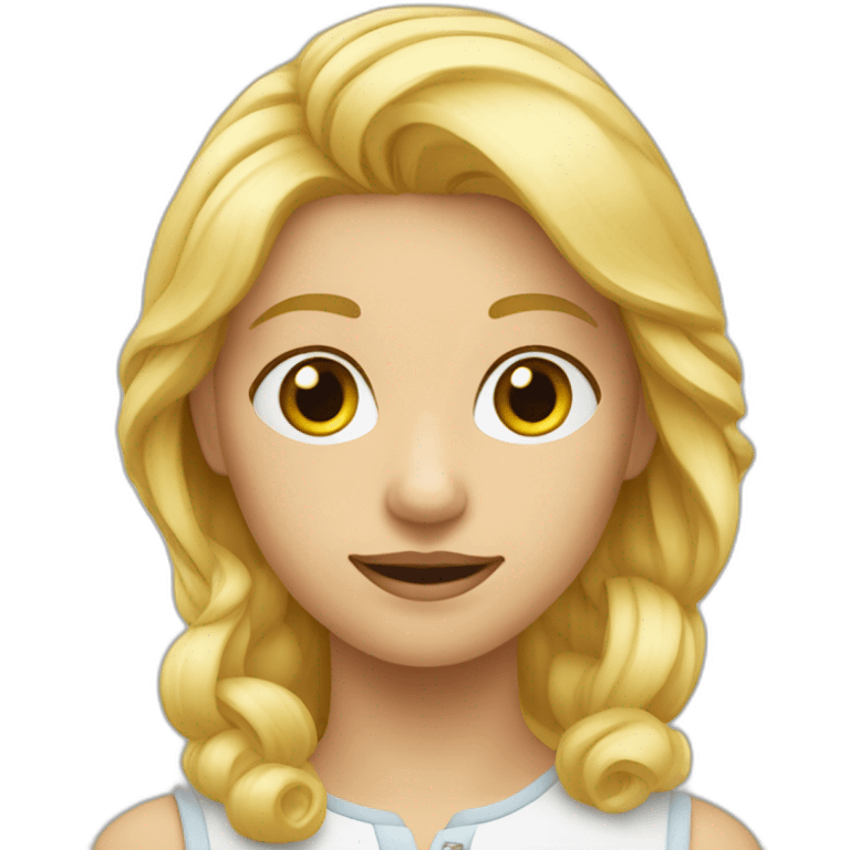 un blond qui est gêné emoji