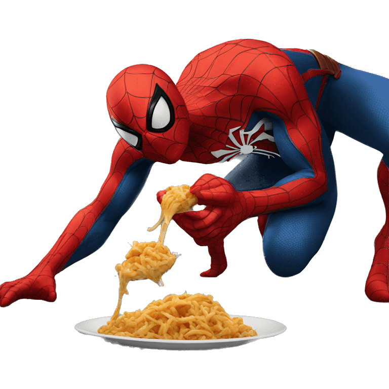 Spider-Man eating emoji