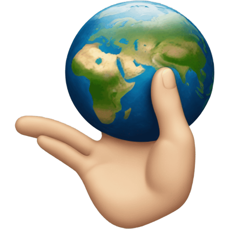 pinching emoji with the earth between the index and thumb emoji