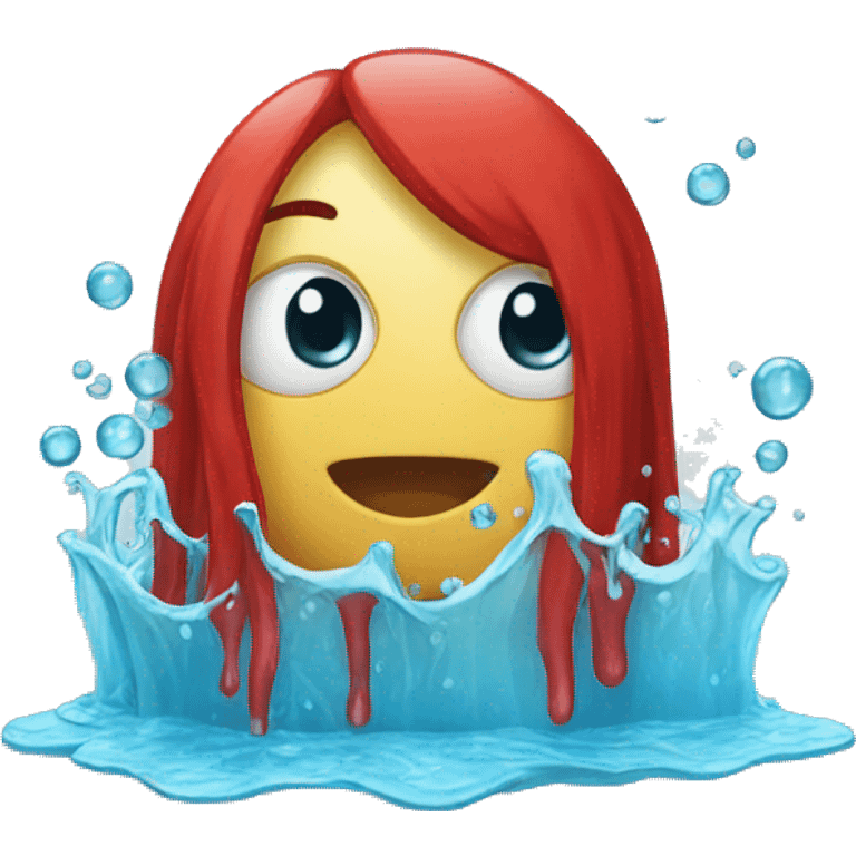 watery red eeys emoji