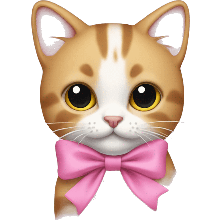 cat with pink bow emoji