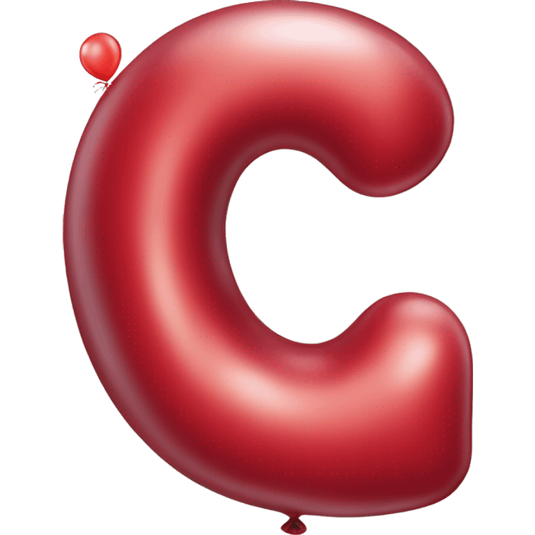 red balloon in the form of the number 6 emoji