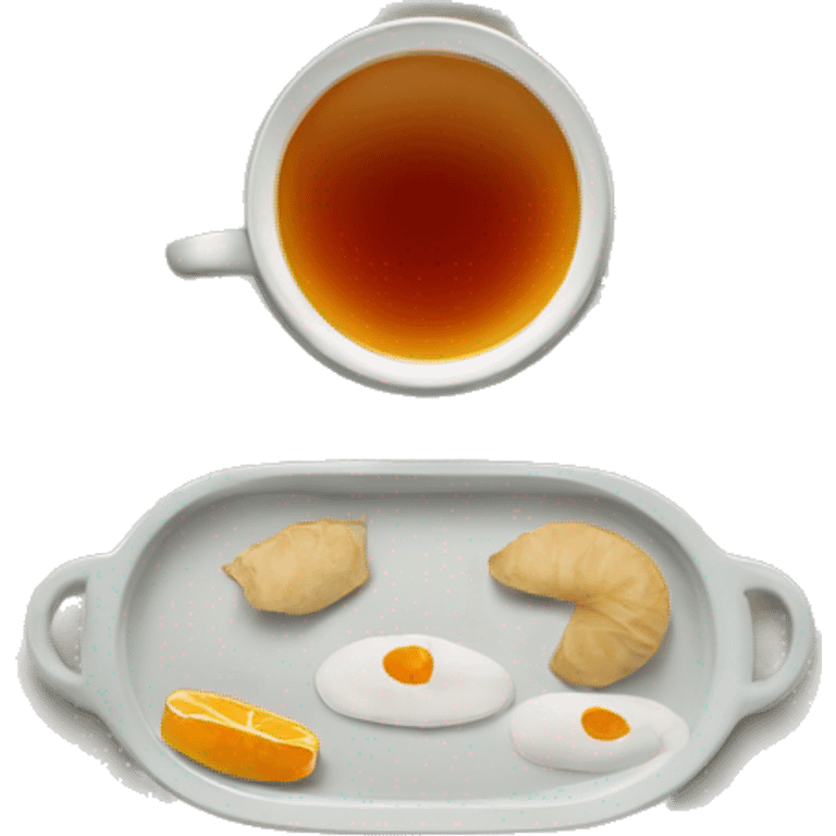 chinese tray with tea emoji