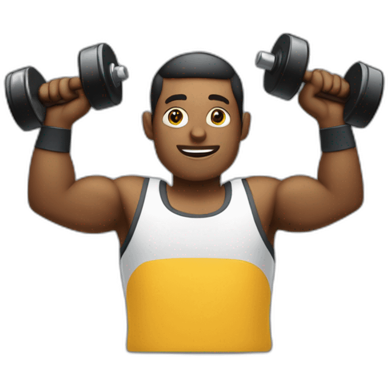 a software developer who is also an athlete and also lifts weights emoji