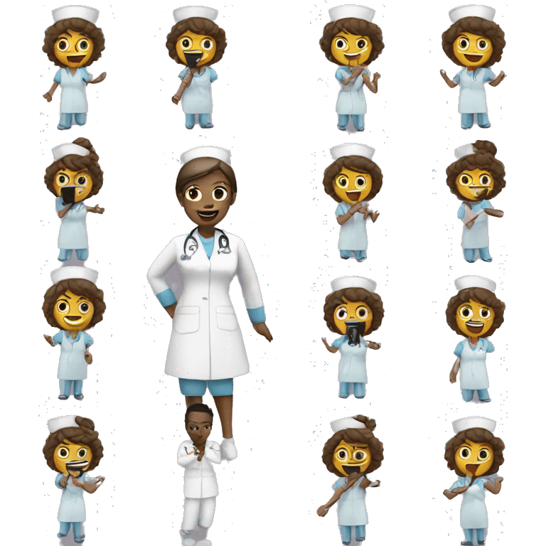 Nurse karaoke emoji