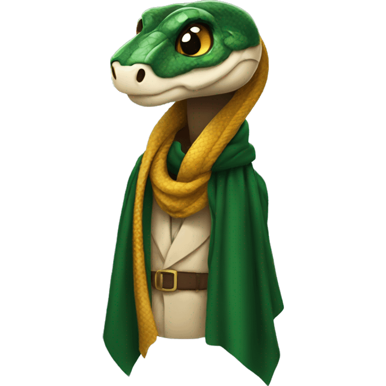 A snake wearing Hogwarts scarf emoji