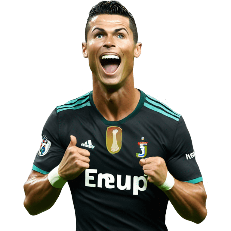 Cristiano Ronaldo celebrating scoring emoji