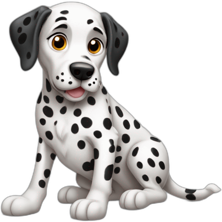 Dalmatien qui souri emoji