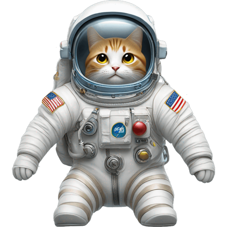 Un chat astronaute en train de pisser dans l’espace  emoji