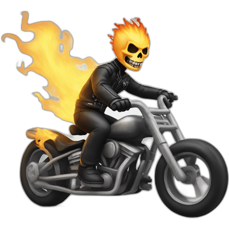 ghost rider on his bike emoji