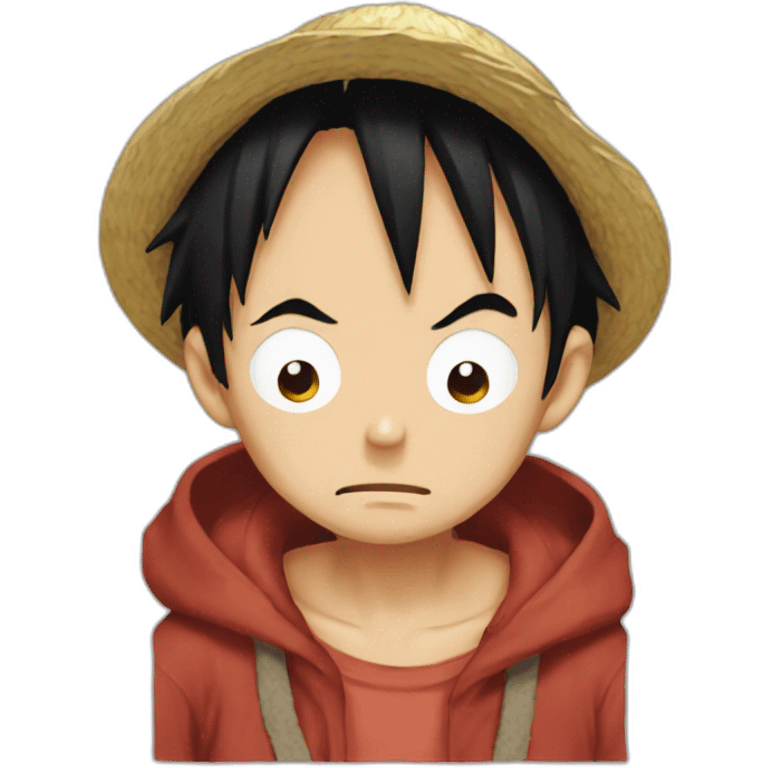 Luffy triste emoji