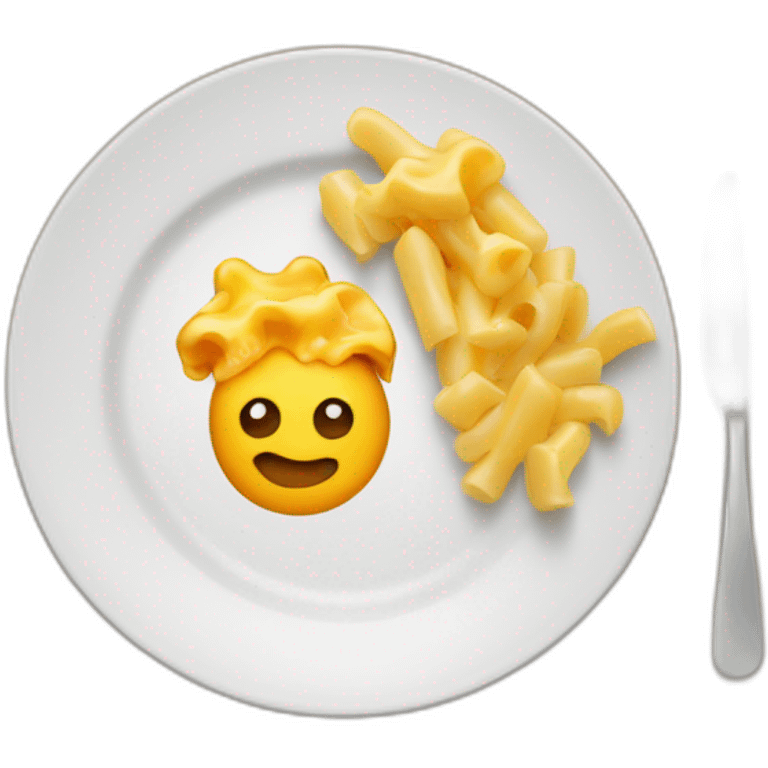 macaroni with cheese on plate emoji