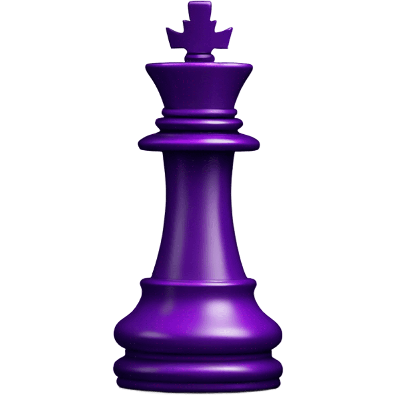 Queens chess piece split down the middle two tone purple emoji