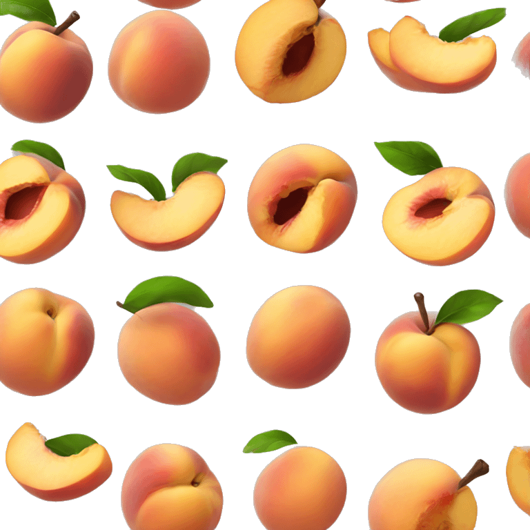 Peach half eaten  emoji