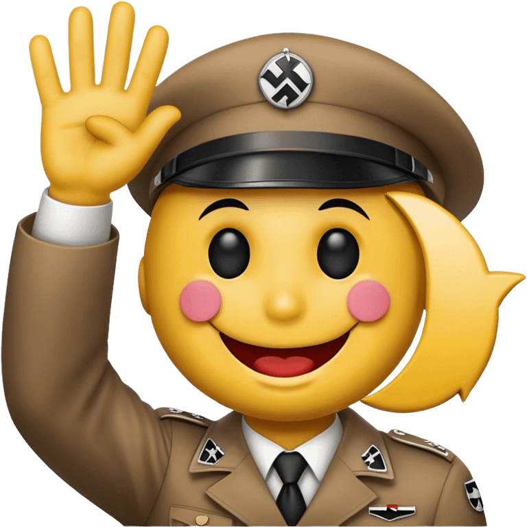 Nazi salute smiley face  emoji