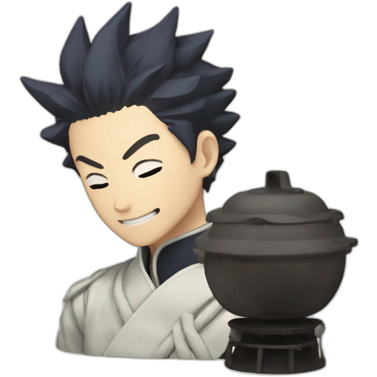 gojo satoru with kamado tanjiro emoji