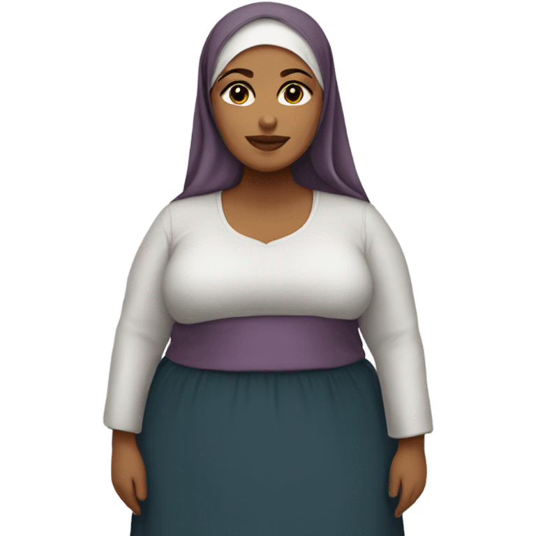 plus size muslim woman emoji