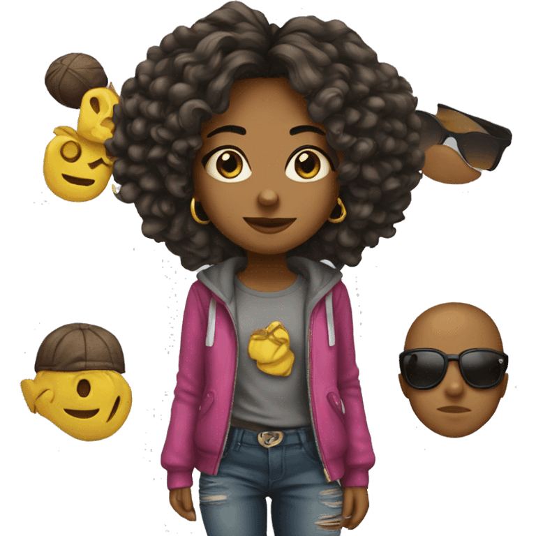 swag girl  emoji